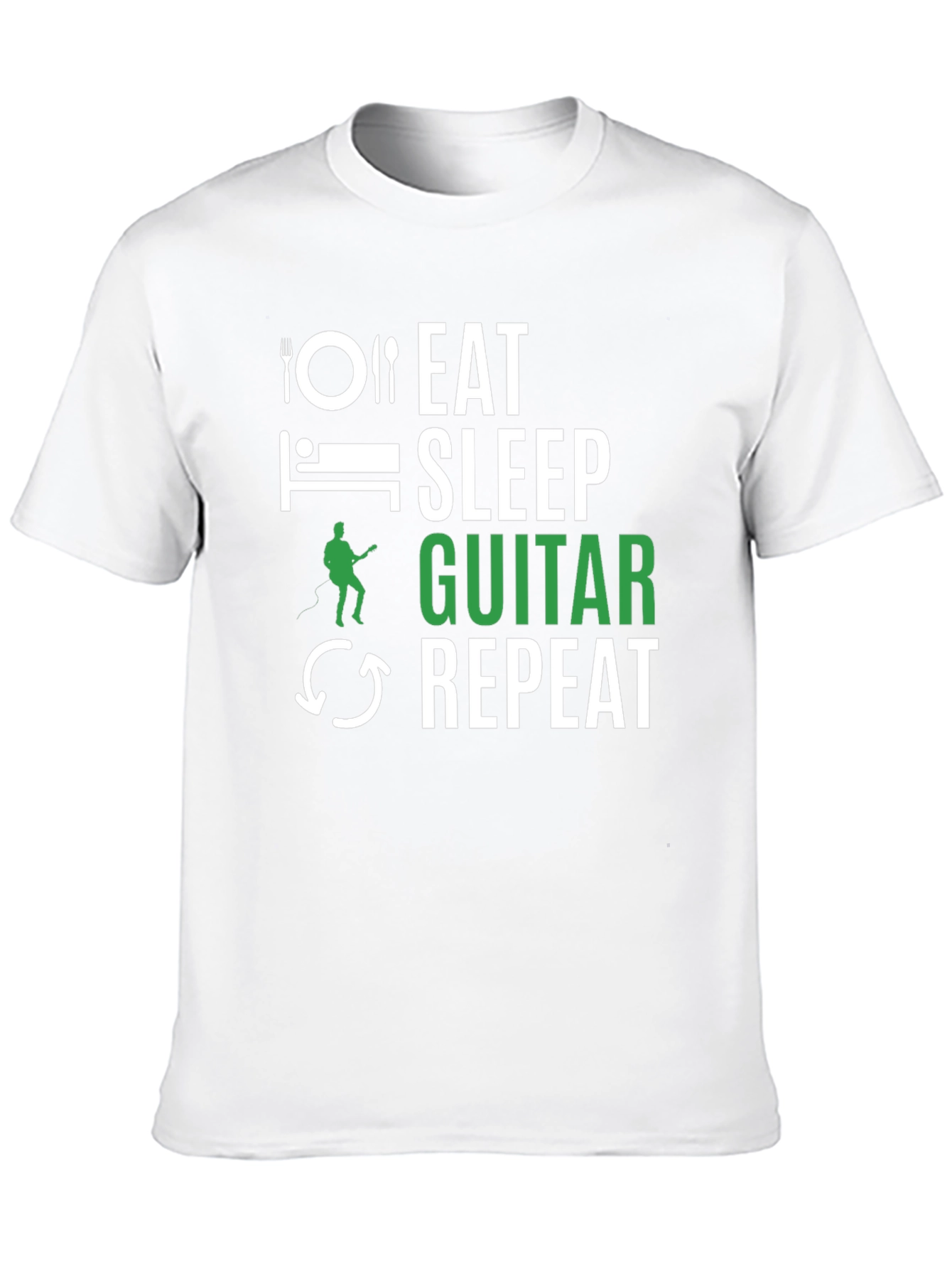Eat Sleep Guitar Repeat Graphic Tee