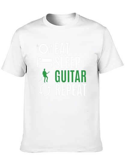 Eat Sleep Guitar Repeat Graphic Tee