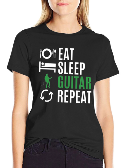 Eat Sleep Guitar Repeat Graphic Tee