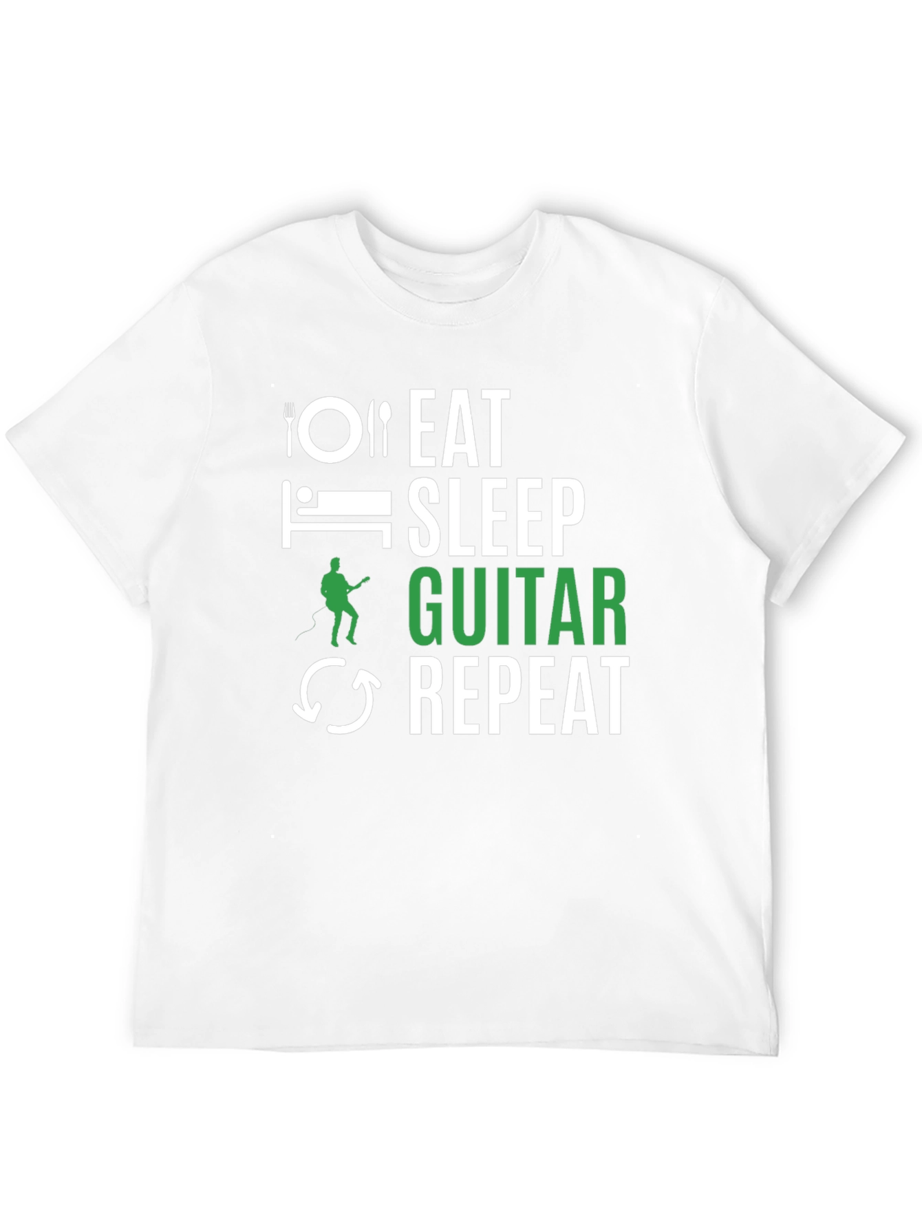 Eat Sleep Guitar Repeat Graphic Tee