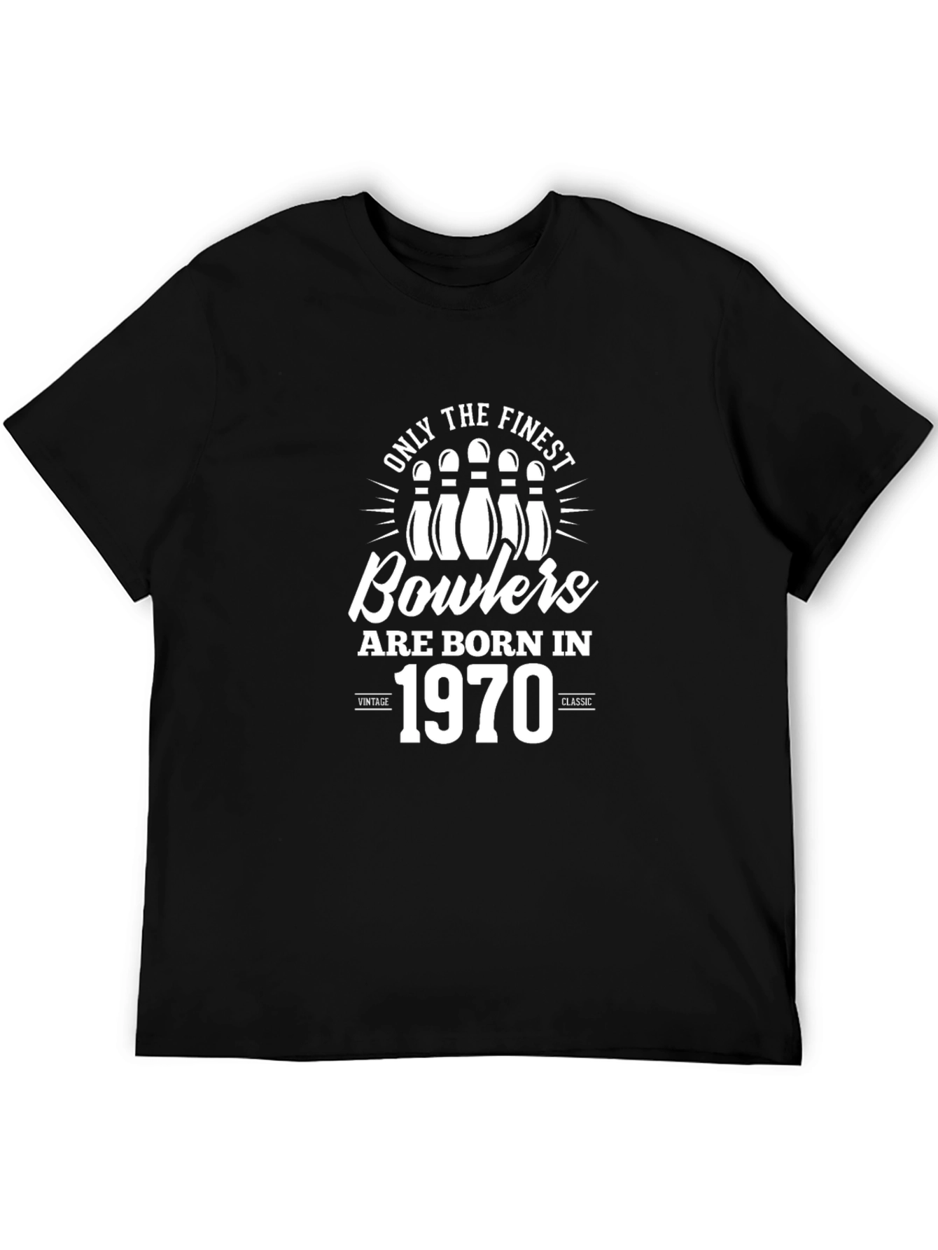Finest Bowlers Born in 1970 Black T-Shirt