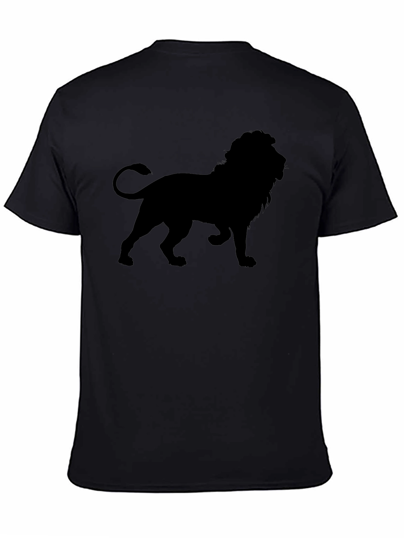 Lion Silhouette Black T-Shirt