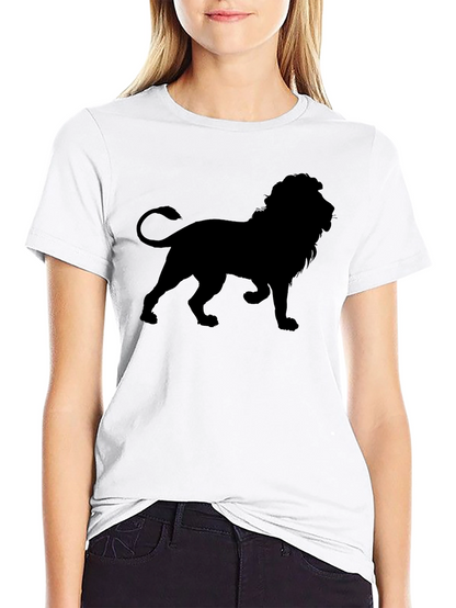 Lion Silhouette Black T-Shirt
