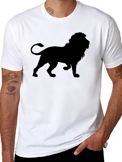Lion Silhouette Black T-Shirt
