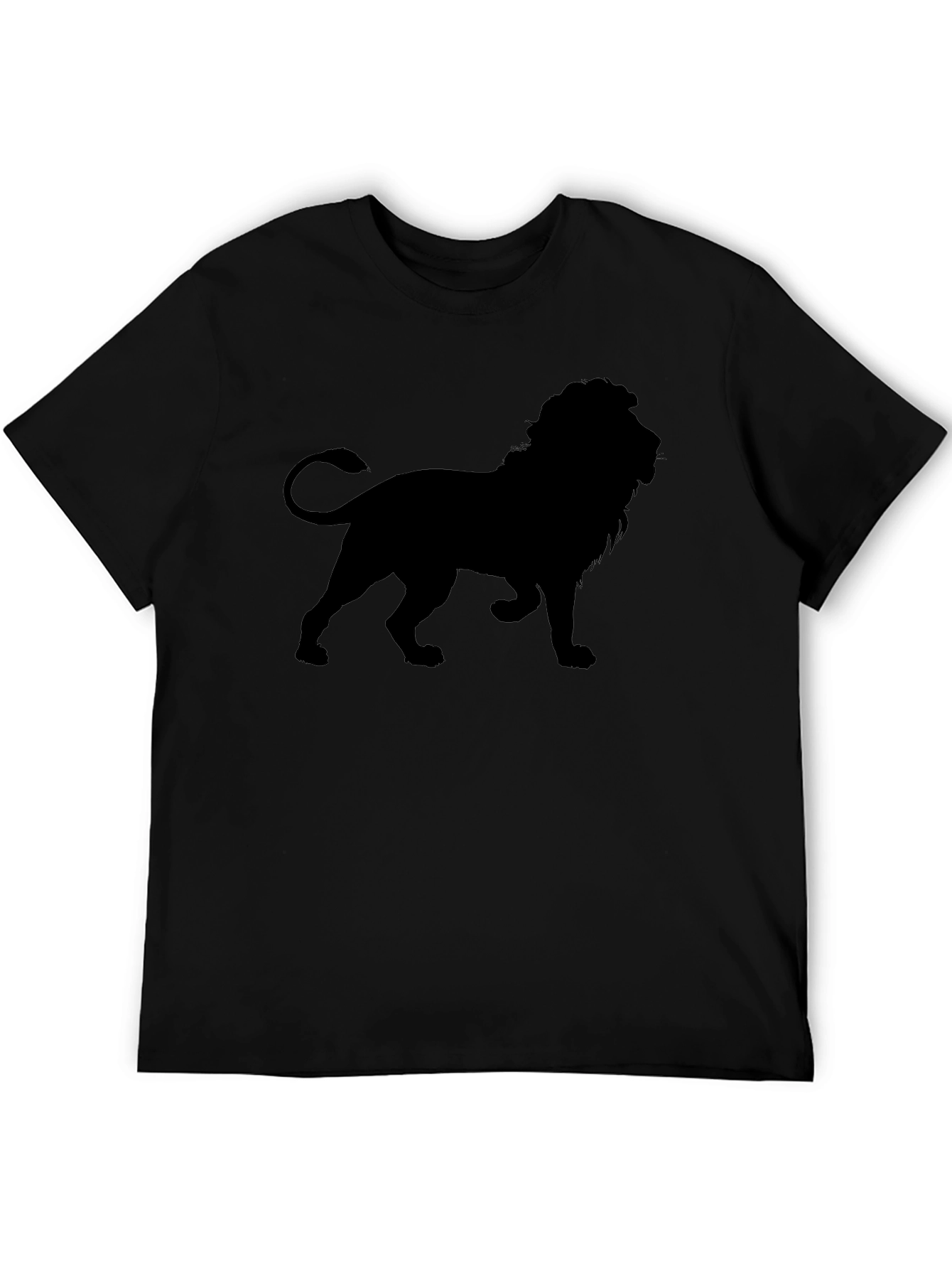 Lion Silhouette Black T-Shirt