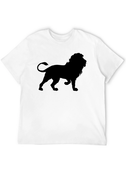 Lion Silhouette Black T-Shirt