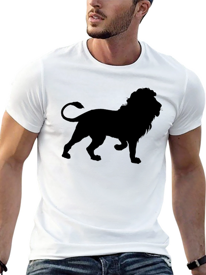 Lion Silhouette Black T-Shirt
