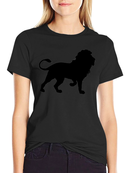 Lion Silhouette Black T-Shirt