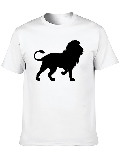 Lion Silhouette Black T-Shirt
