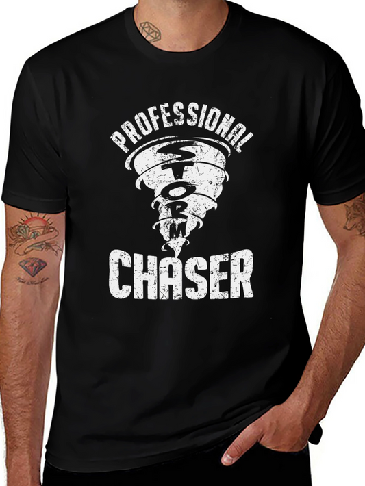 Professional Storm Chaser Black Graphic T-Shirt
