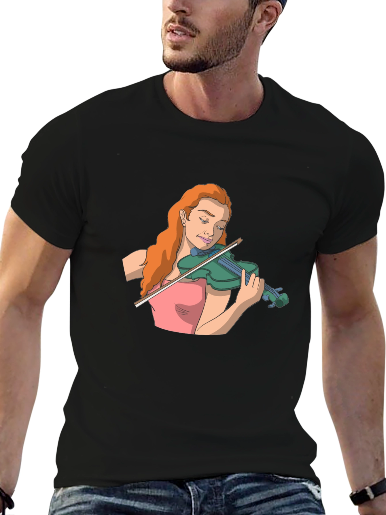 Violin Player Graphic T-Shirt