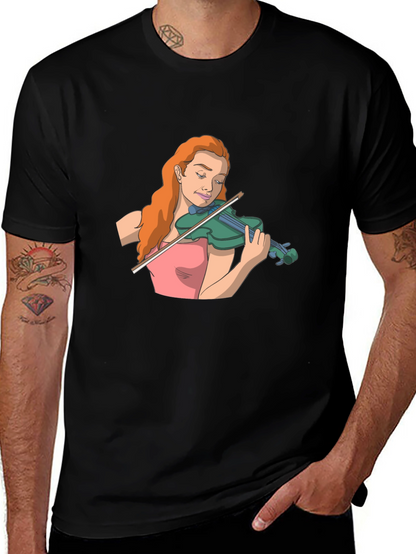 Violin Player Graphic T-Shirt