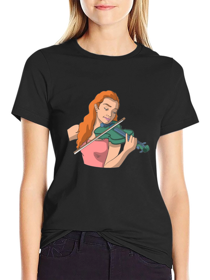 Violin Player Graphic T-Shirt