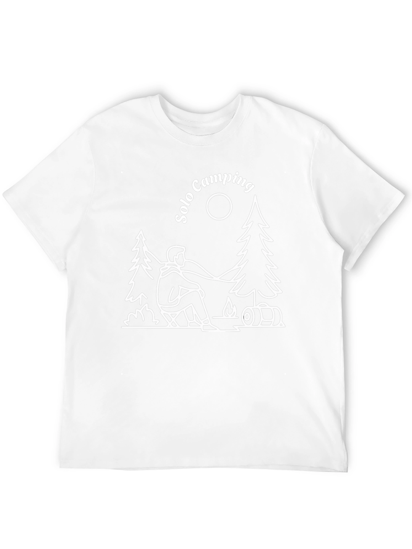 Solo Camping Graphic Tee - Black Cotton T-Shirt