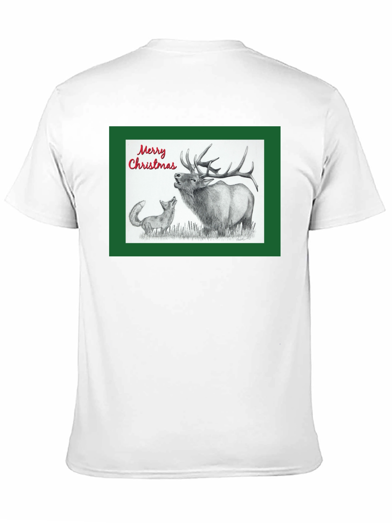 Christmas Elk & Fox Graphic Tee