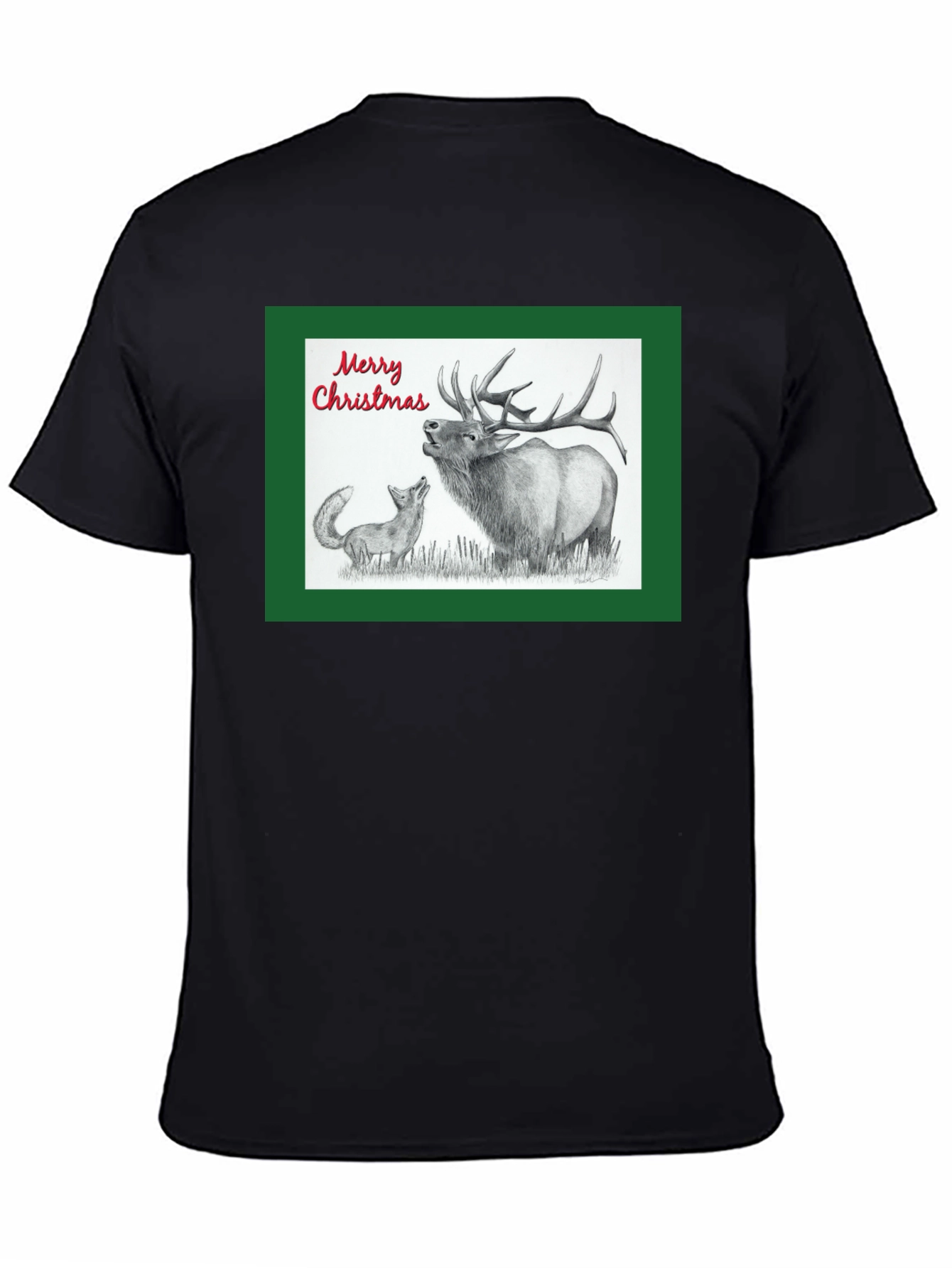 Christmas Elk & Fox Graphic Tee