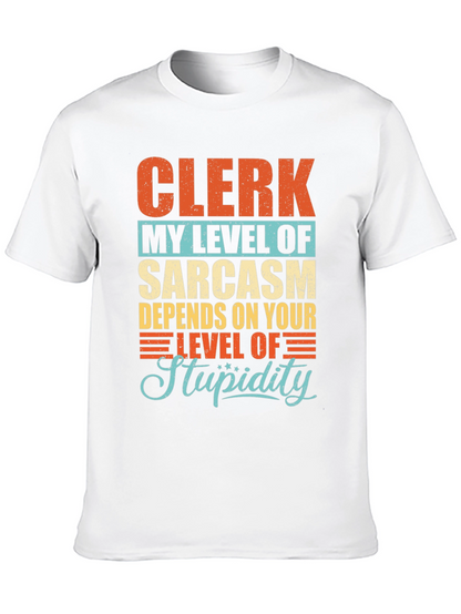 Clerk Sarcasm Level Graphic T-Shirt