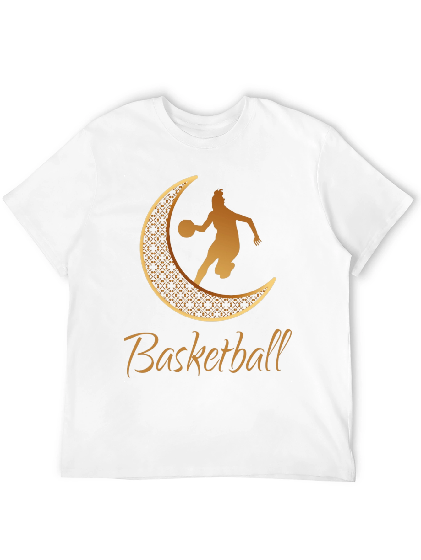 Basketball Crescent Moon Graphic Tee