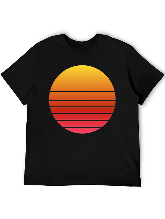 Retro Sunset Graphic Tee - Soft Cotton Blend
