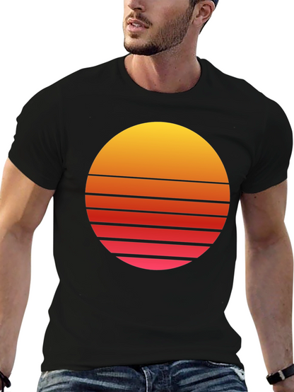 Retro Sunset Graphic Tee - Soft Cotton Blend