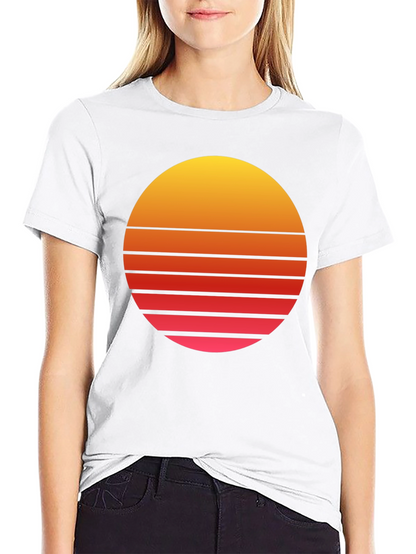 Retro Sunset Graphic Tee - Soft Cotton Blend