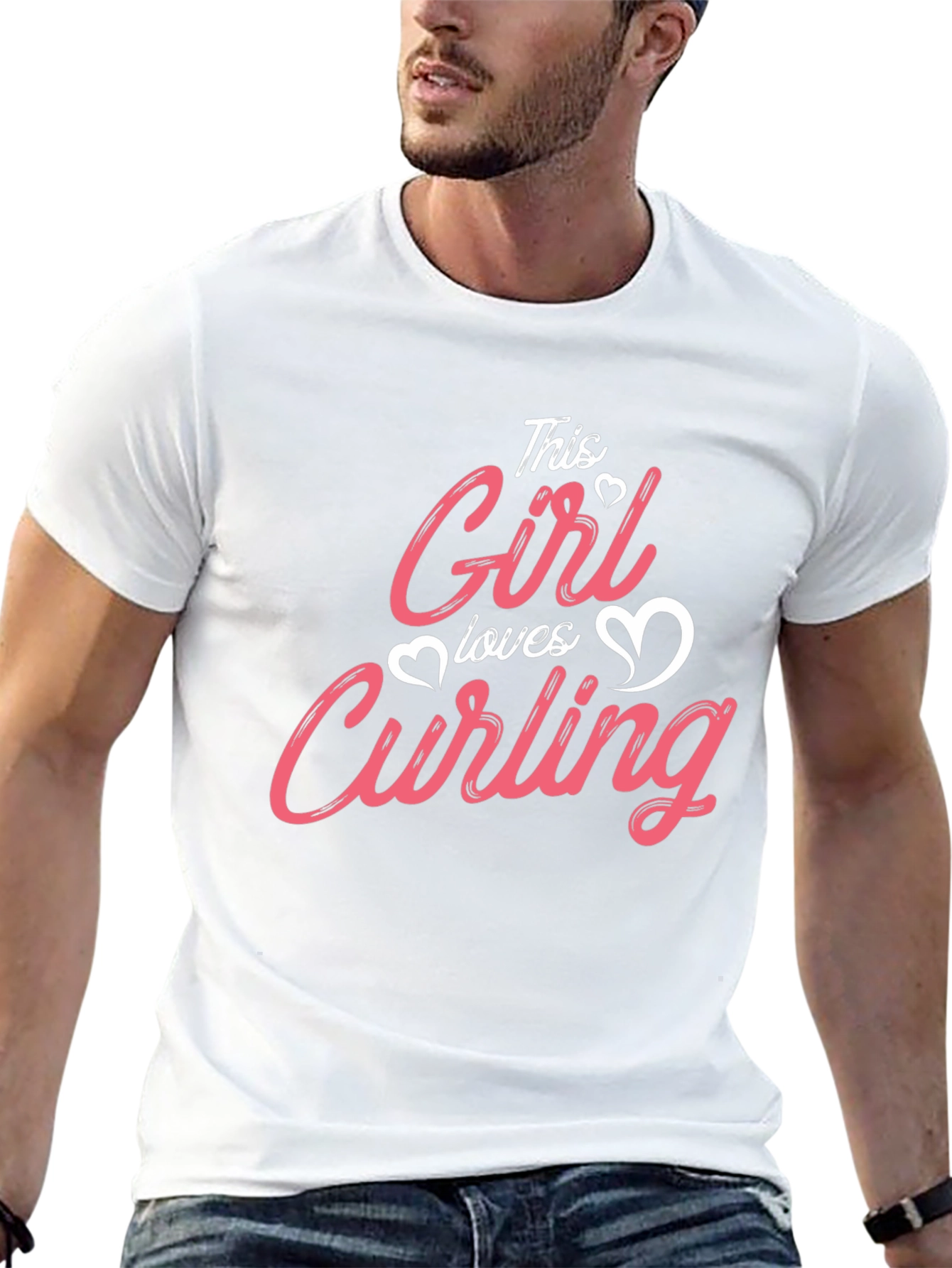 This Girl Loves Curling T-Shirt Black