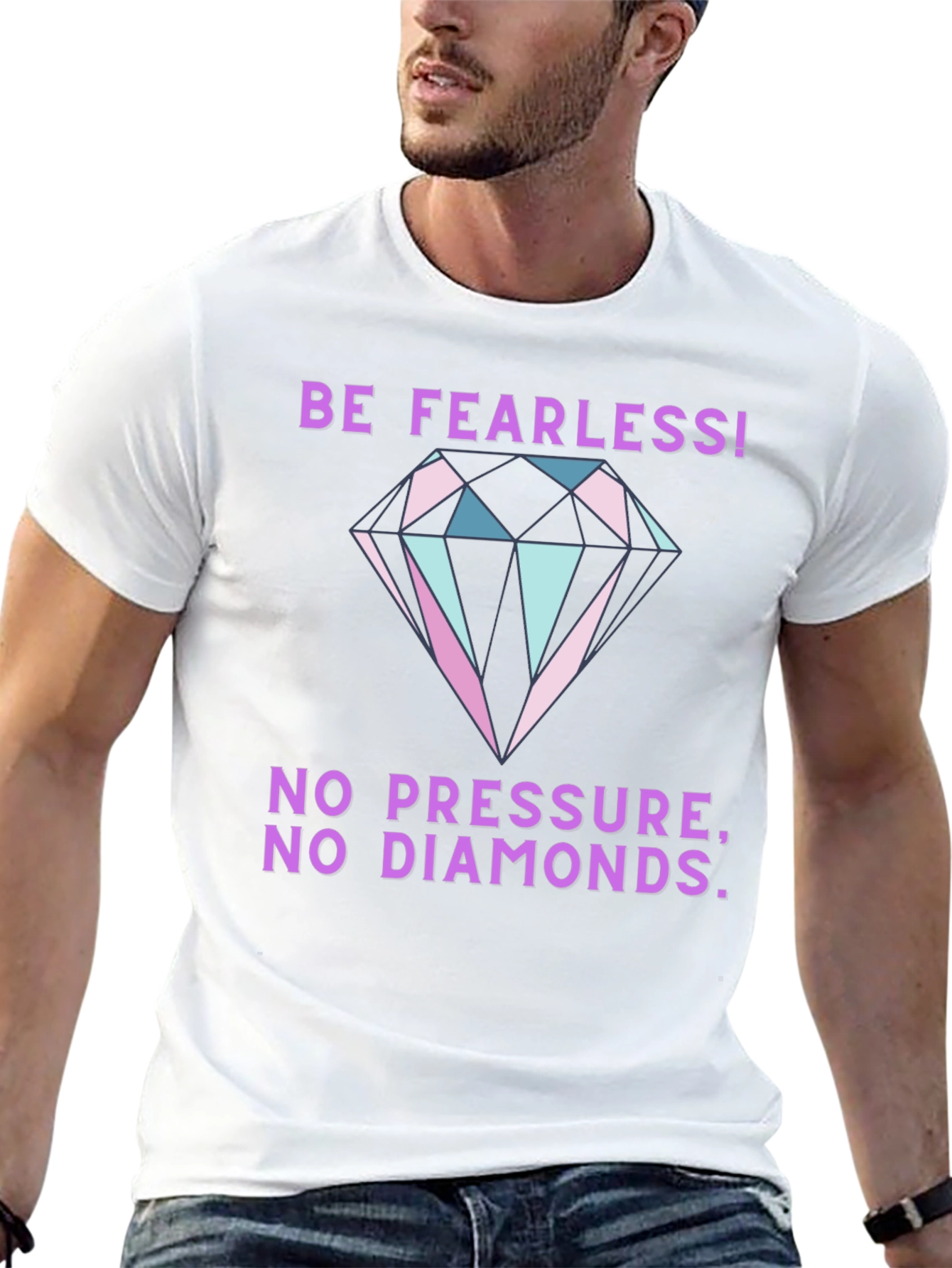 Be Fearless Graphic Tee - Diamond Print T-Shirt