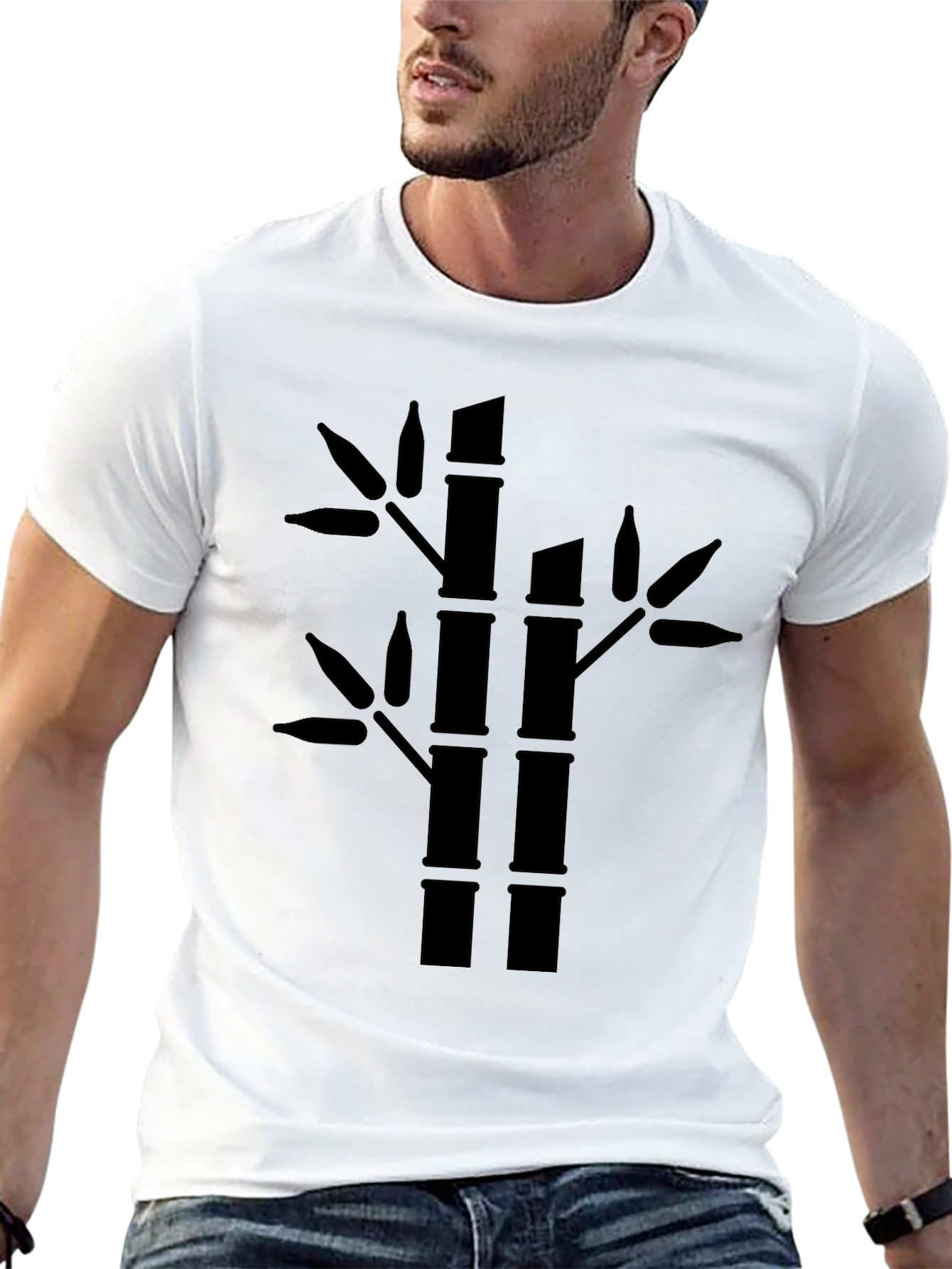 Bamboo Graphic Tee - Mens Black T-Shirt