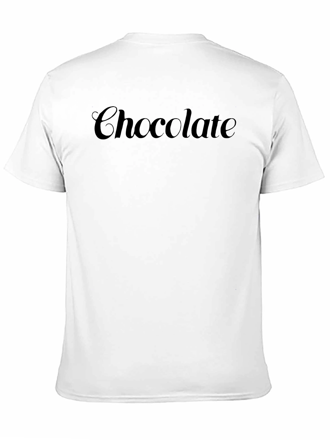 Chocolate Text Graphic Print Mens Black T-Shirt