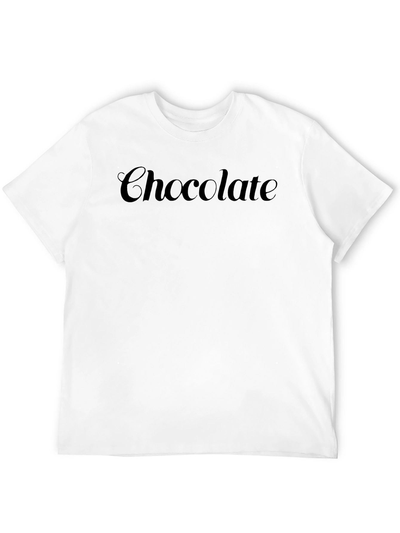 Chocolate Text Graphic Print Mens Black T-Shirt