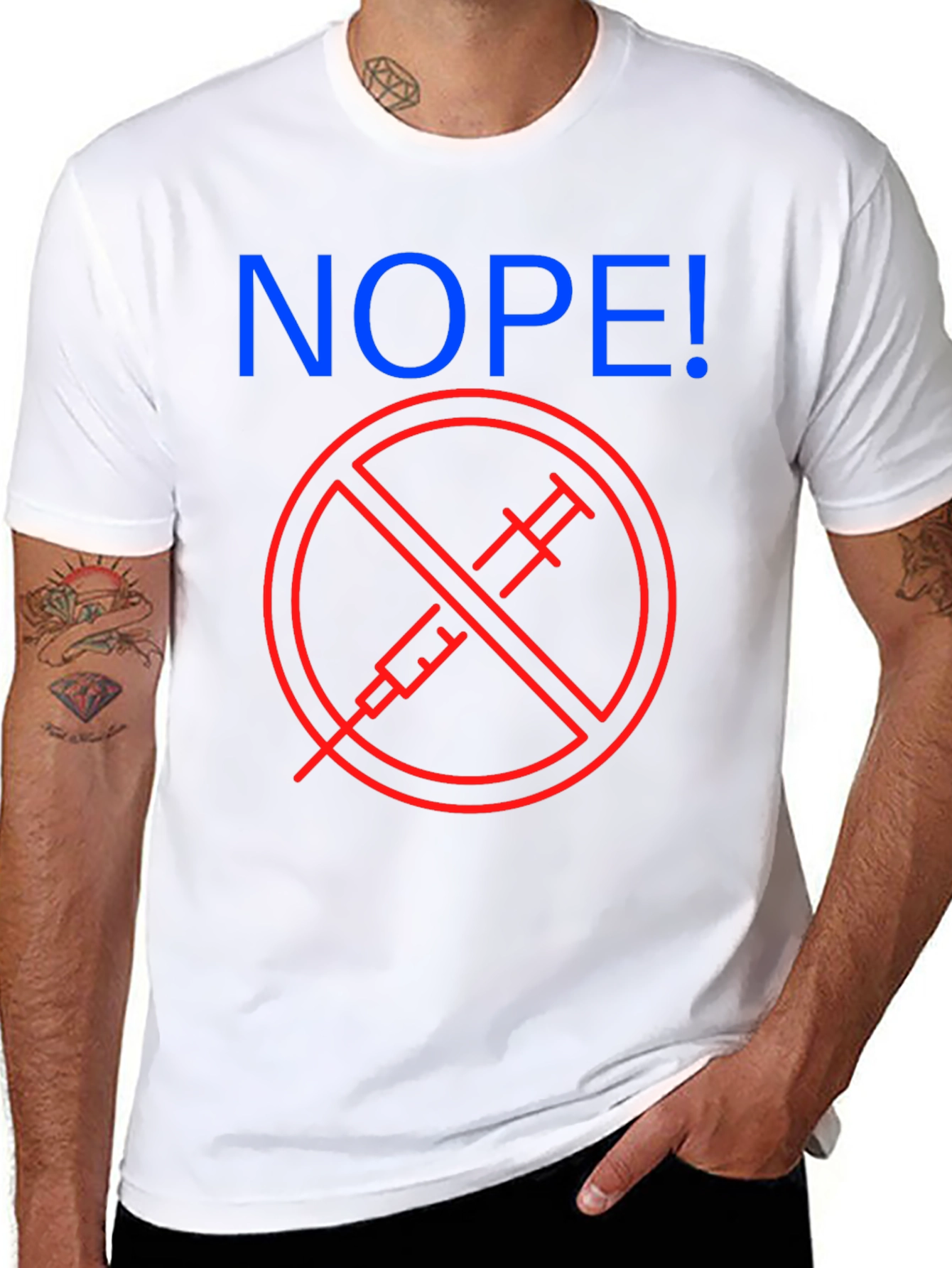 Nope! Anti-Vaccine Graphic T-Shirt