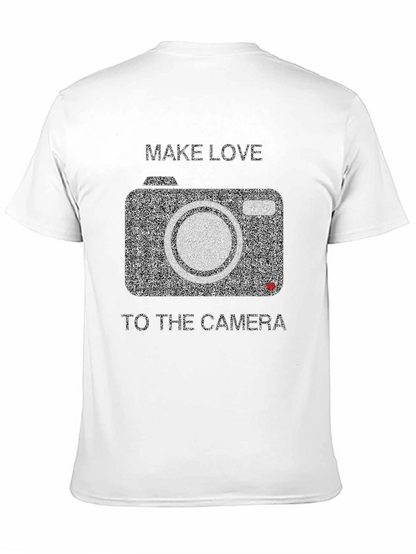 Make Love to the Camera Black Graphic Tee
