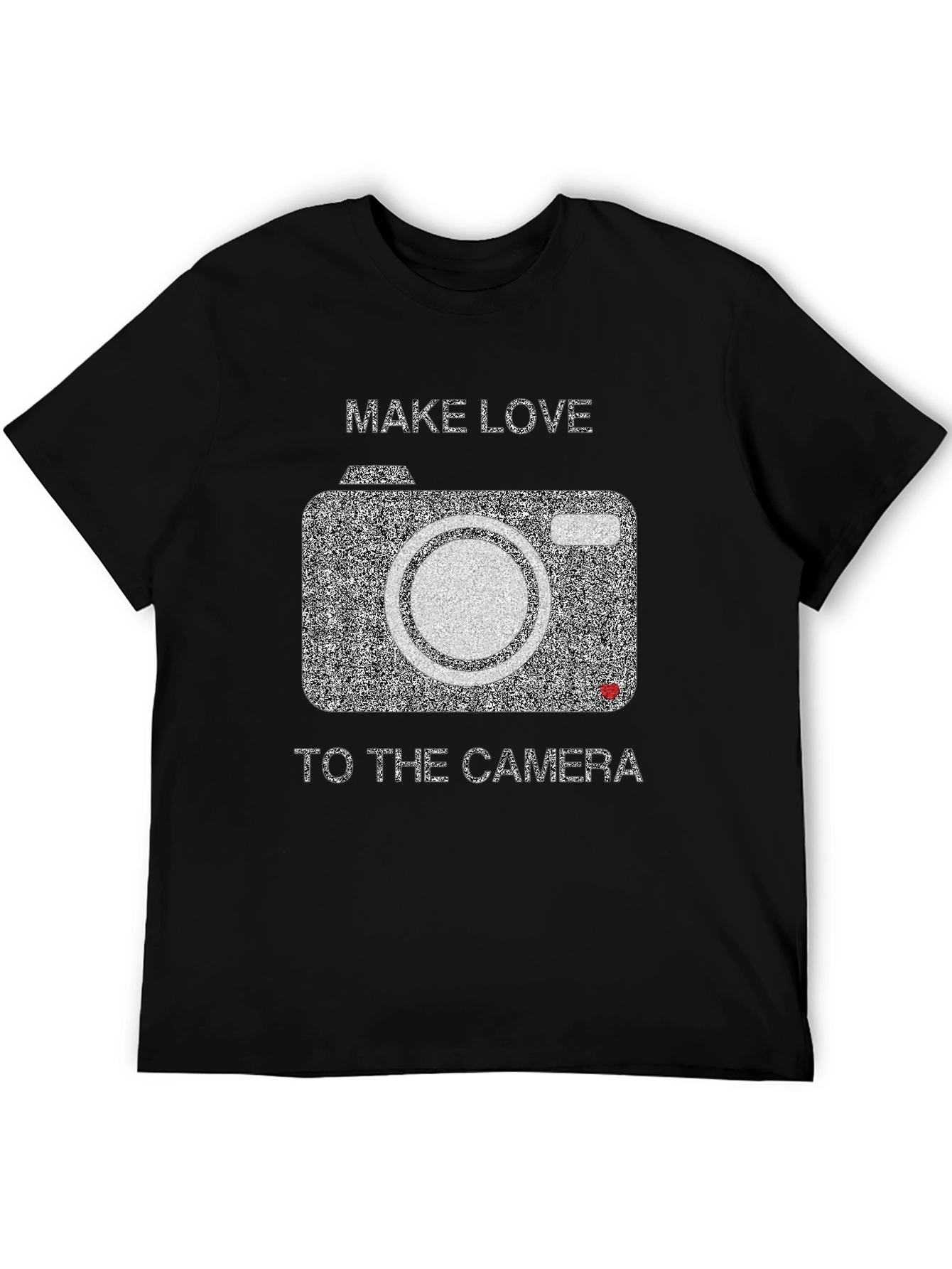 Make Love to the Camera Black Graphic Tee