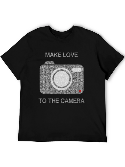 Make Love to the Camera Black Graphic Tee