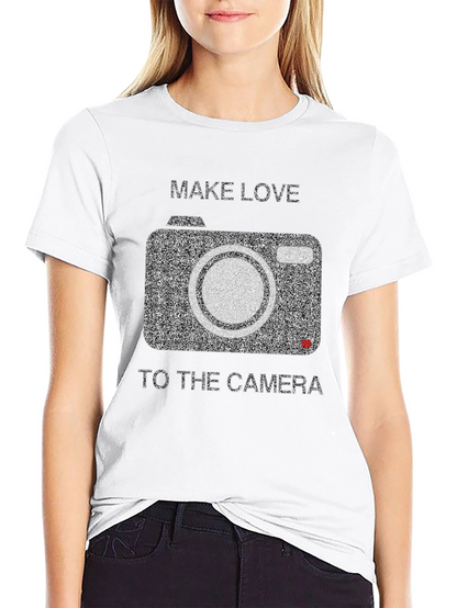 Make Love to the Camera Black Graphic Tee