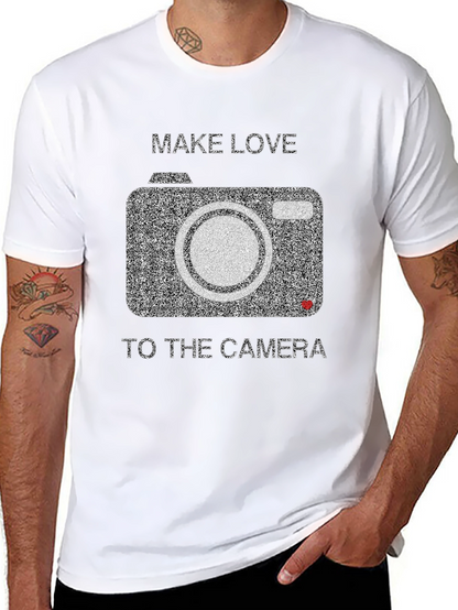 Make Love to the Camera Black Graphic Tee