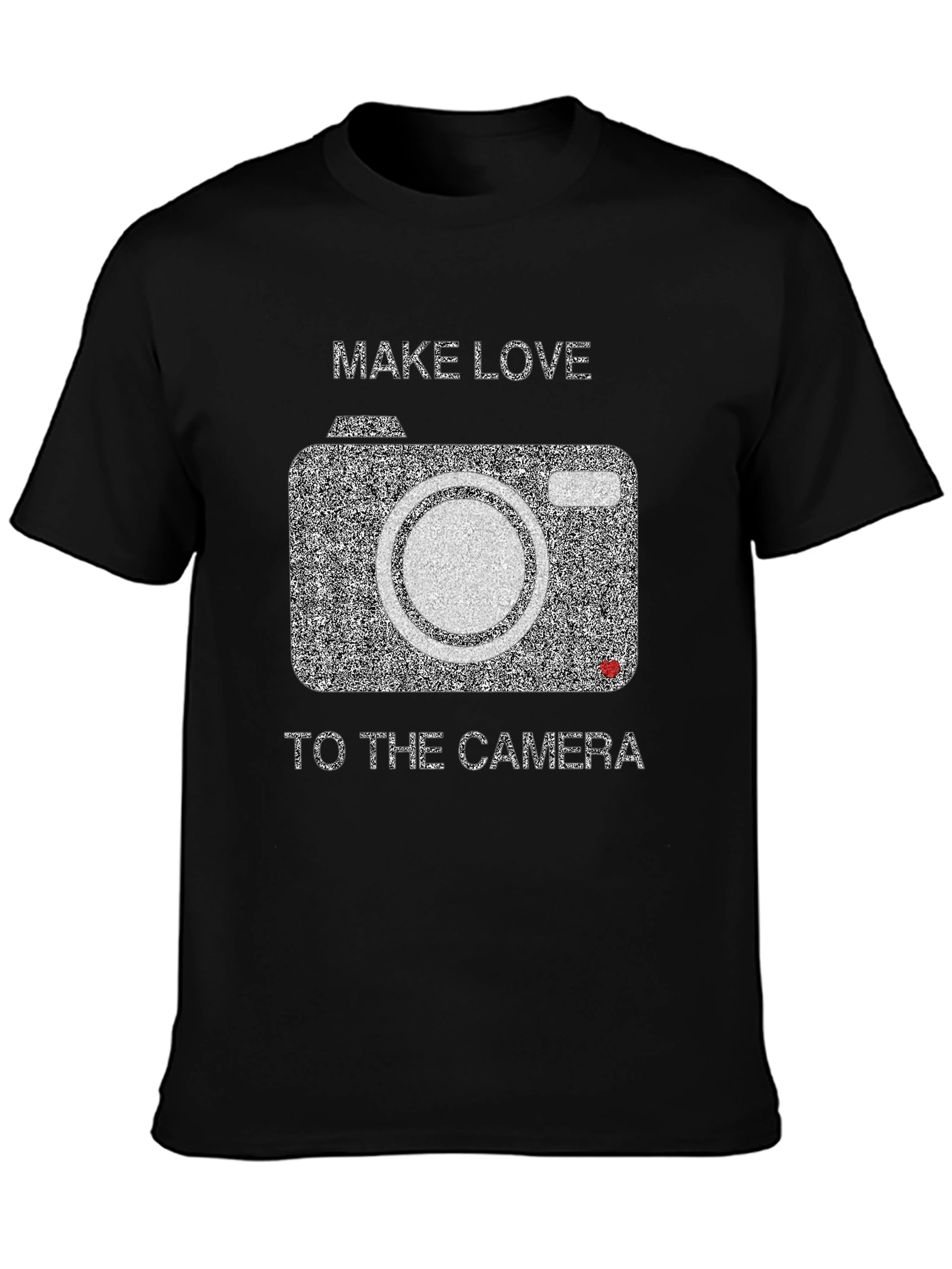 Make Love to the Camera Black Graphic Tee
