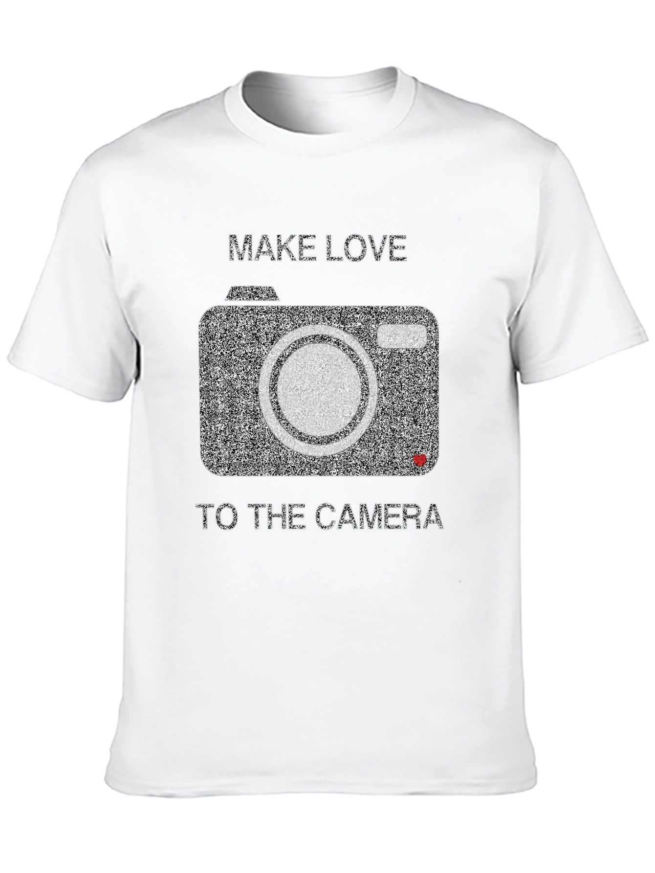 Make Love to the Camera Black Graphic Tee