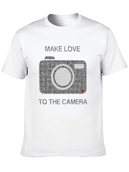 Make Love to the Camera Black Graphic Tee