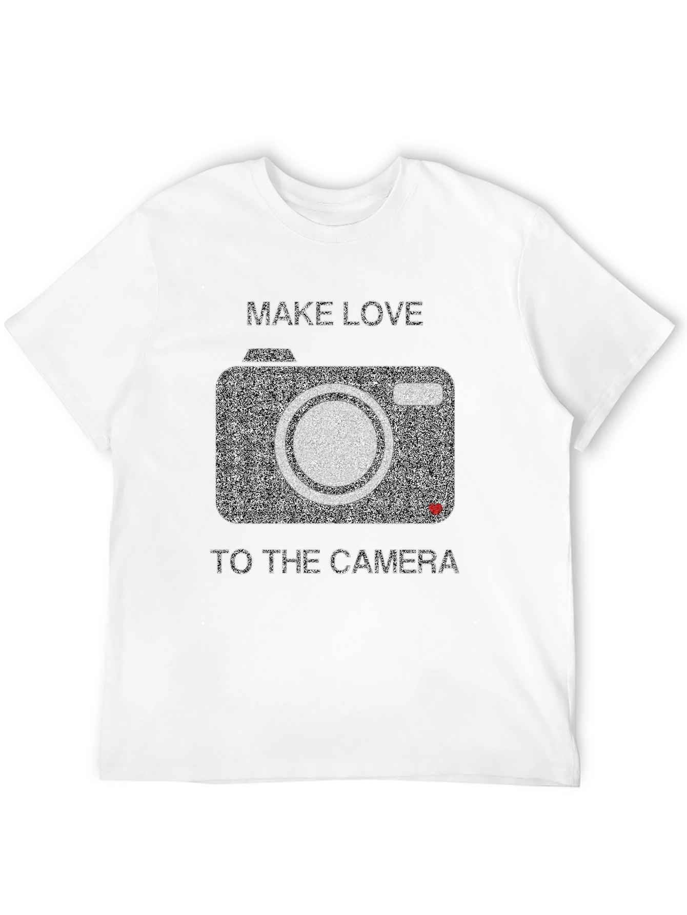 Make Love to the Camera Black Graphic Tee