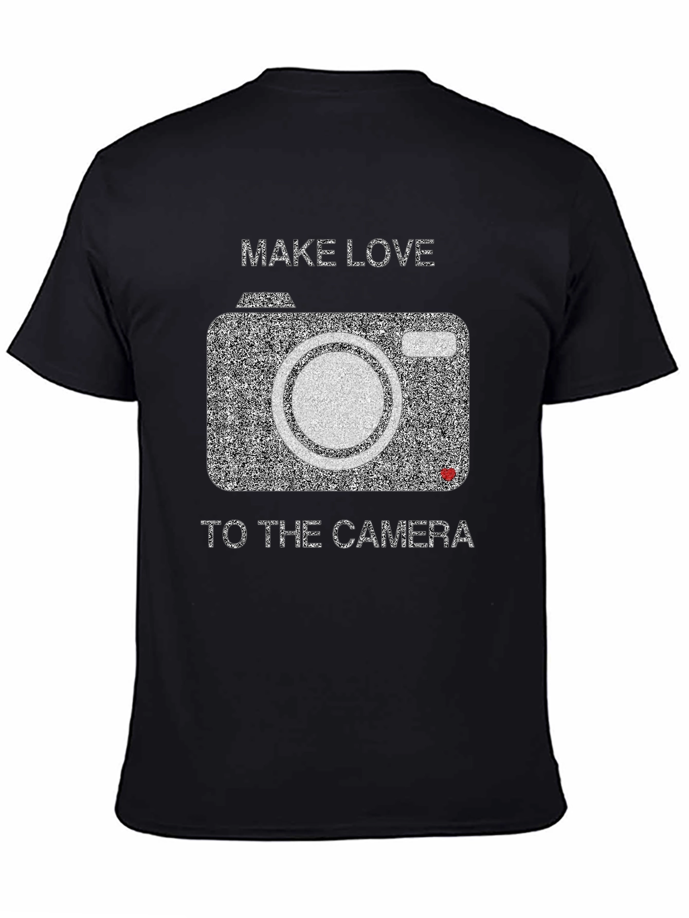 Make Love to the Camera Black Graphic Tee