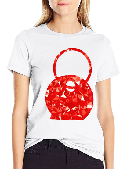 Red Kettlebell Graphic Tee - Black Cotton Blend