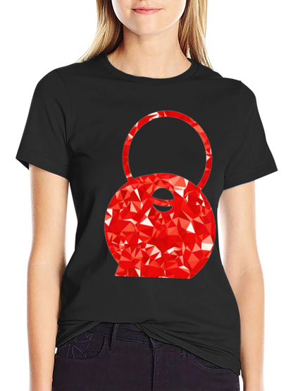 Red Kettlebell Graphic Tee - Black Cotton Blend