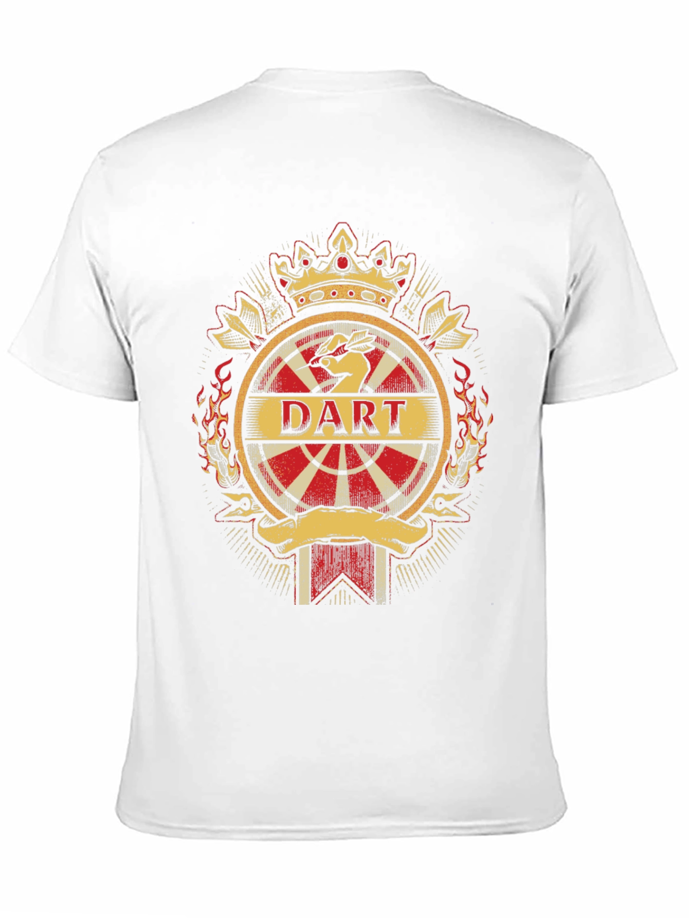 Dart T-Shirt - Crown and Dartboard Design