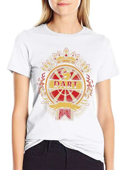Dart T-Shirt - Crown and Dartboard Design