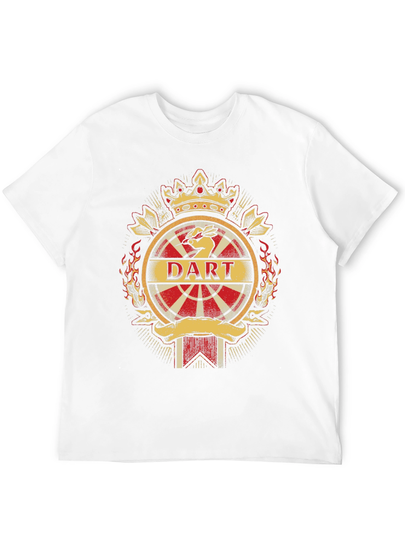 Dart T-Shirt - Crown and Dartboard Design