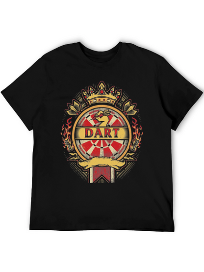 Dart T-Shirt - Crown and Dartboard Design