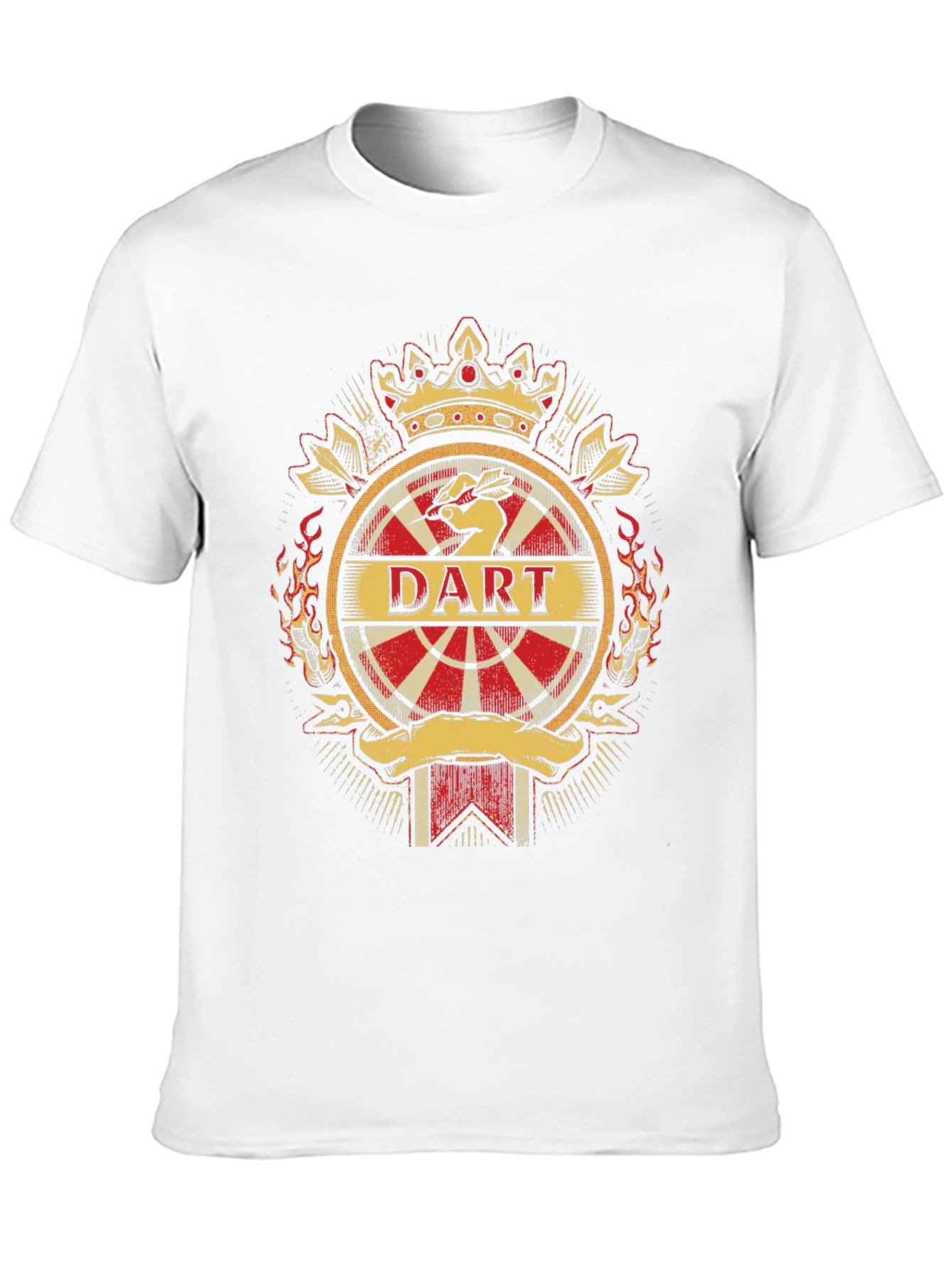 Dart T-Shirt - Crown and Dartboard Design