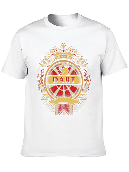 Dart T-Shirt - Crown and Dartboard Design