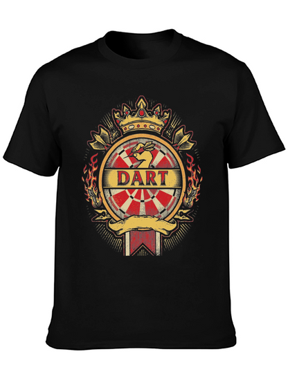 Dart T-Shirt - Crown and Dartboard Design
